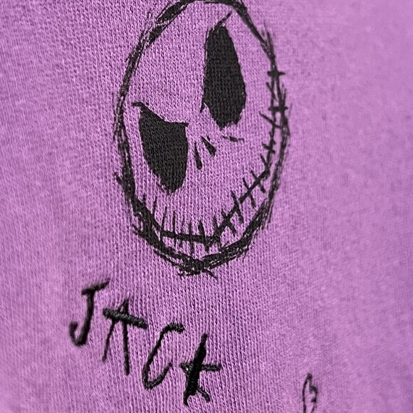 Disney Nightmare Before Christmas Embroidered Hoodie Jack & Sally Sweatshirt - Picture 5 of 10